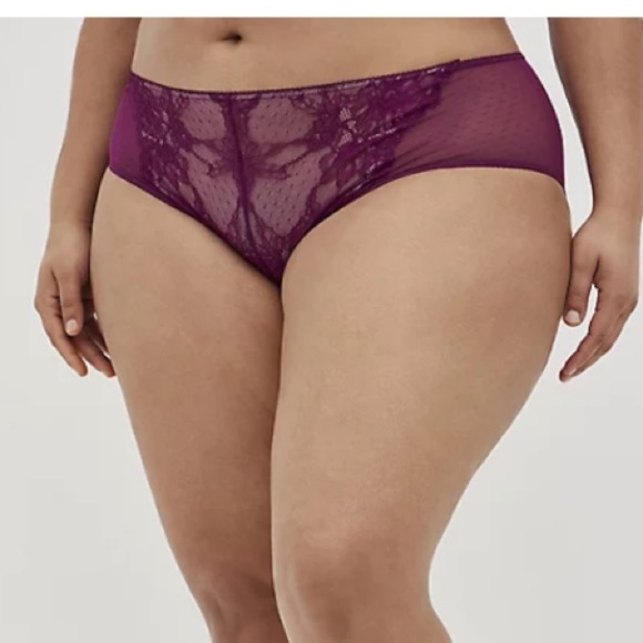 3 for $40 TORRID NWT DOT LACE HIPSTER PANTY WITH KEYHOLE BACK 0201 - Picture 2 of 9